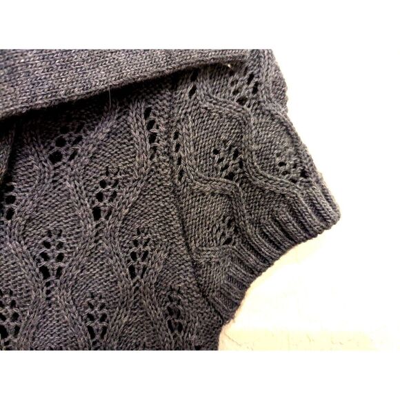 Mary Firenze Italy Women's Sweater Size M Acrylic Wool Slate Blue Cap Sleeve - Picture 6 of 9